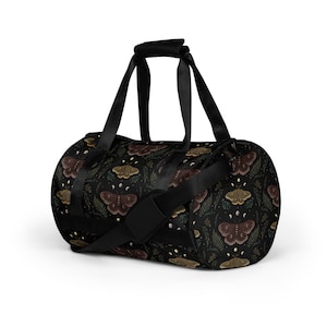 Magische keizer Moth sporttas, Witchy Duffle Bag, Whimsigoth Overnigh Bag, Dark Cottagecore Gym Bag, Witchcore Weekender Bag