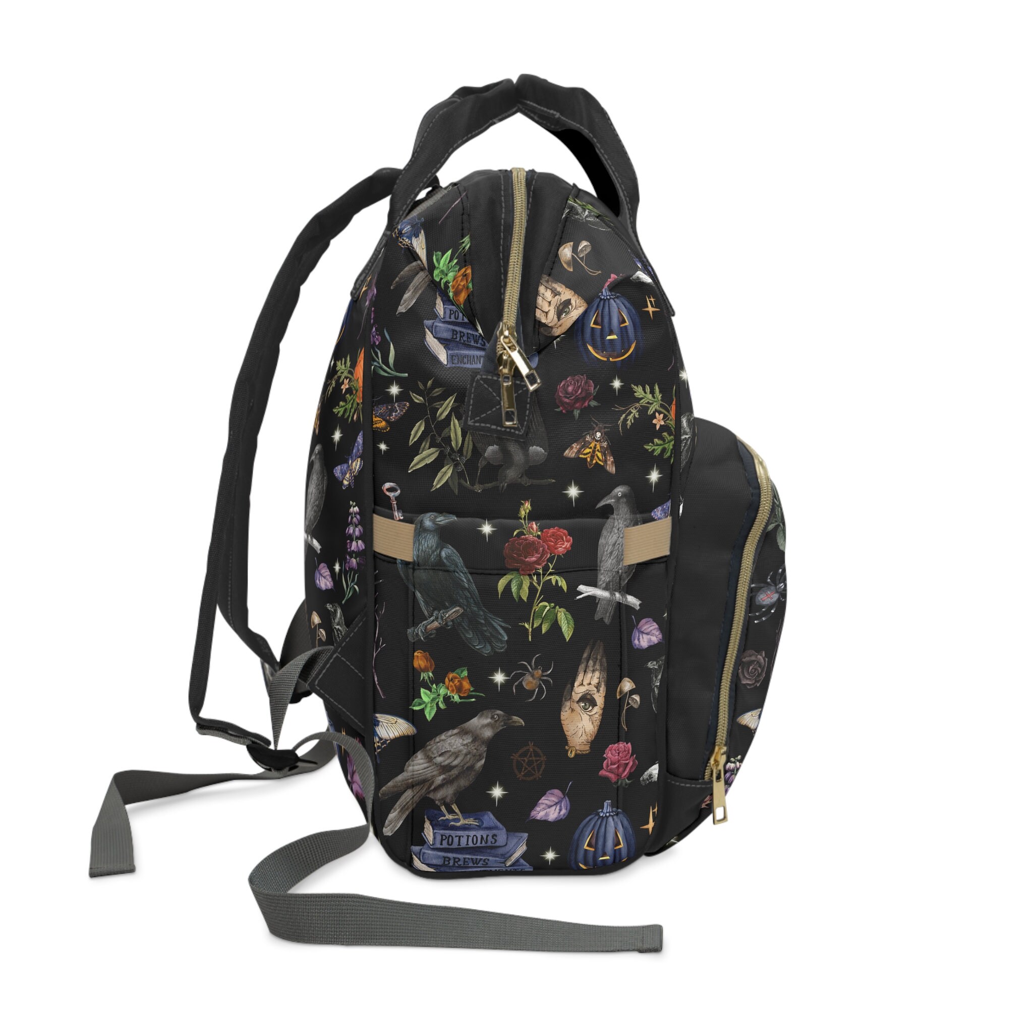 Vintage BLACK RAVEN and Crow Gothic Backpack for Witchy Mama  display picture 1