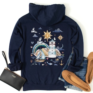 Woody's Nauti Marine by Retro Boater Unisex Heavy Blend Hooded Sweatshirt Woody's Nauti Marine by Retro Boater Unisex Heavy Blend Hooded Sweatshirt