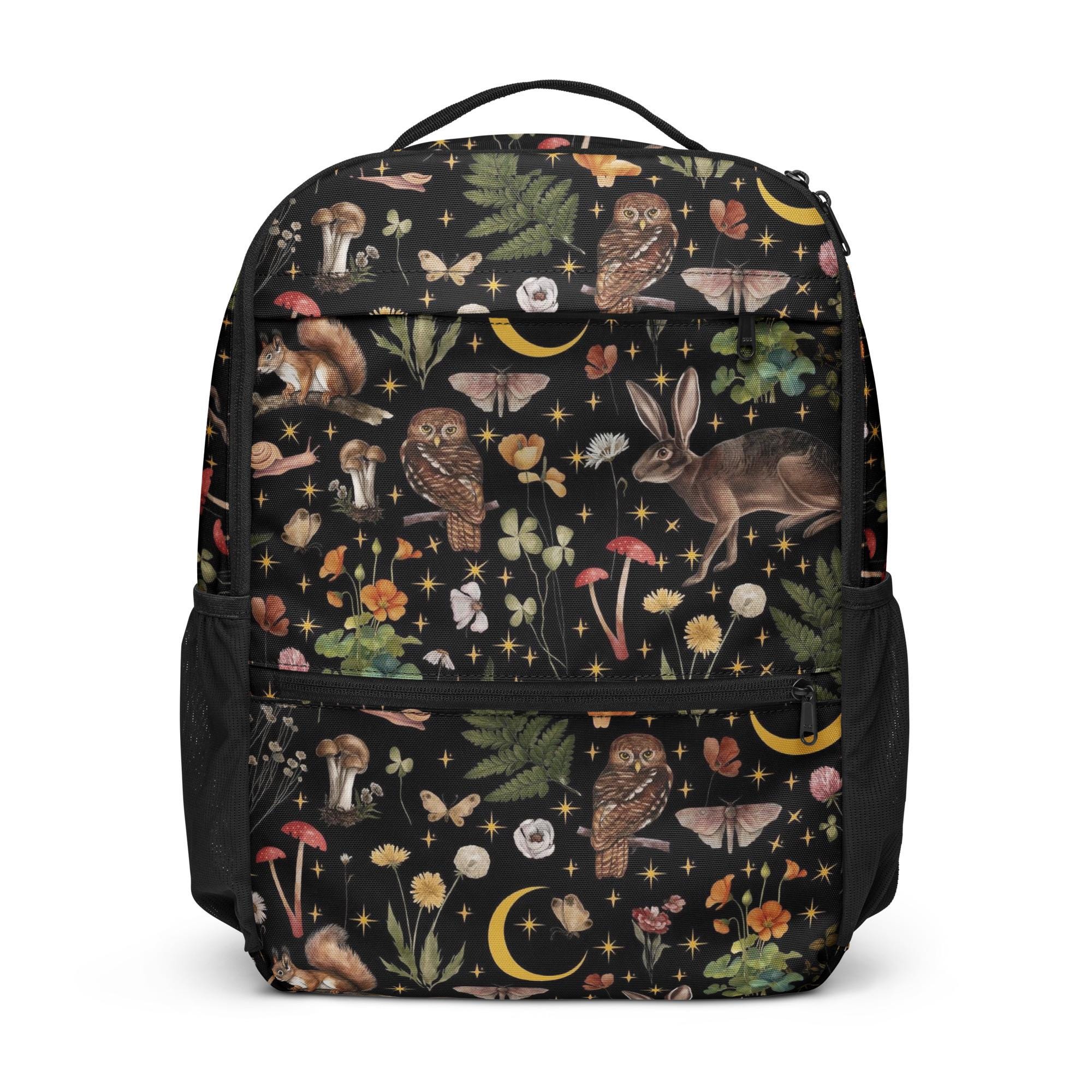 MYSTICAL WOODLAND Utility Backpack, Forest Animals Laptop Bag With ...