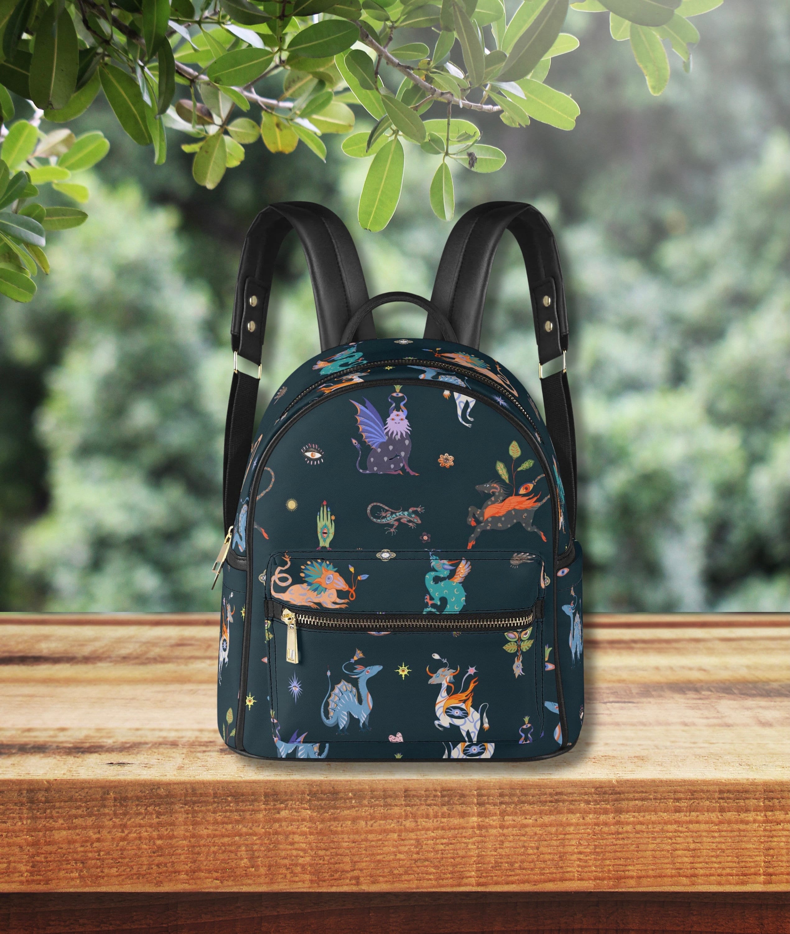 ★ Phyps Department★ Leather Strap Mini Backpack Dark Blue Leather Strap Mini Backpack_Dark Blue - PHYPS HOME