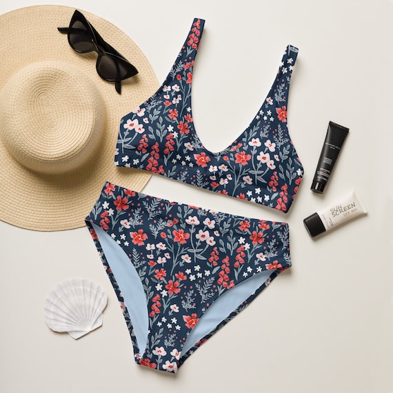 LIBERTY FLOWERS Recycled Two-piece Bikini Swimsuit, 4th of July