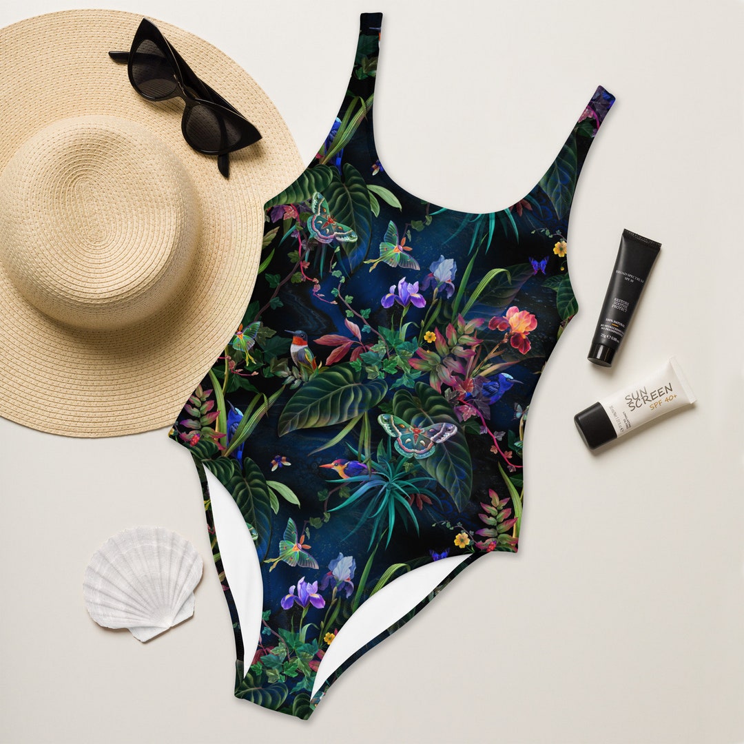 Tropical Paradise Onepiece Swimsuit for Ladies, Enchanted Jungle