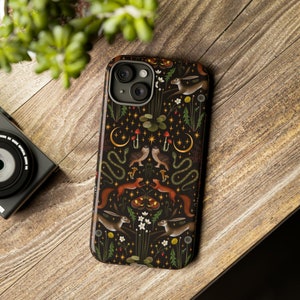FAIRY FOREST Tough Cell Phone Case, Witchy Woman Gift, Halloween Phone Case, - iPhone, Google, Samsung Galaxy - Wild Animals Smartphone Case