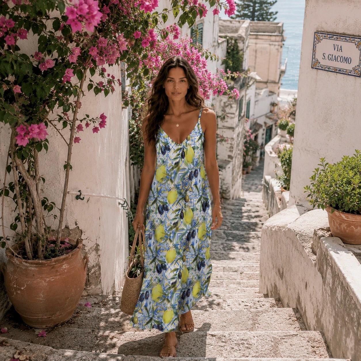 maxi dresses portugal Portuguese Girl Braided Straps Long Dress