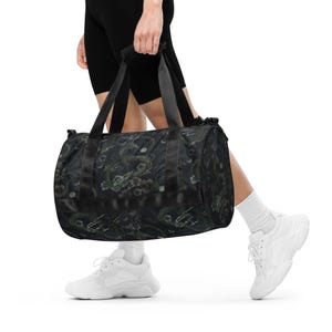 MYSTICAL DRAGON sporttas, grillige waterdichte kleine plunjezak, Floral Dragon Weekender, cadeau fantasielezer, tas magisch wezen