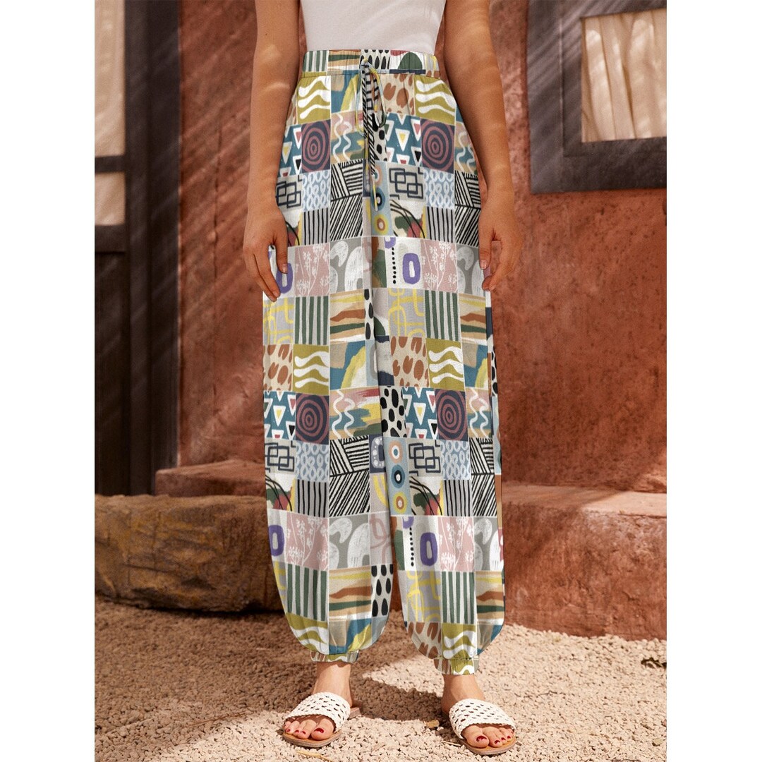 Pantaloni Eleganti Pantaloni Larghi Colorati Etnici Pantaloni Uomo