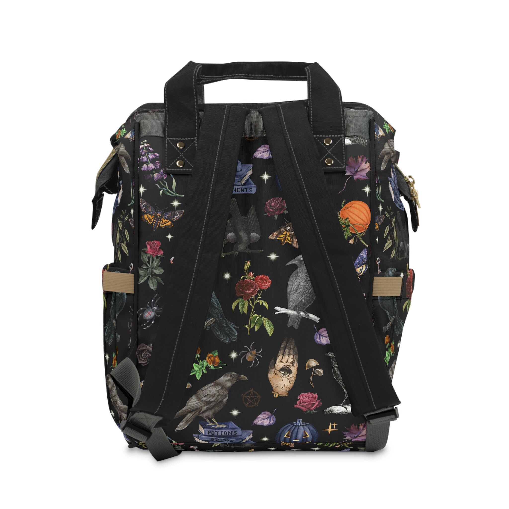 Vintage BLACK RAVEN and Crow Gothic Backpack for Witchy Mama  display picture 2