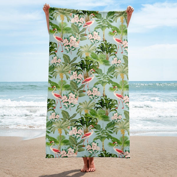 Flamingo Bath Towel - Etsy