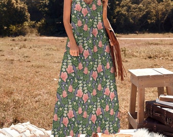 ワンピース SINCETHEN Flower Garden Long Dress Flowergarden long dress – SINCETHEN
