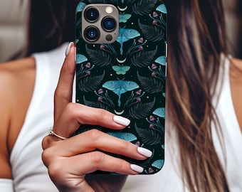 MYSTICAL LUNA MOTH Tough Cell Phone Case, Whimsical Butterflies Phone Case, Witchy Vibes Phone Case, - iPhone, Google Pixel, Samsung Galaxy