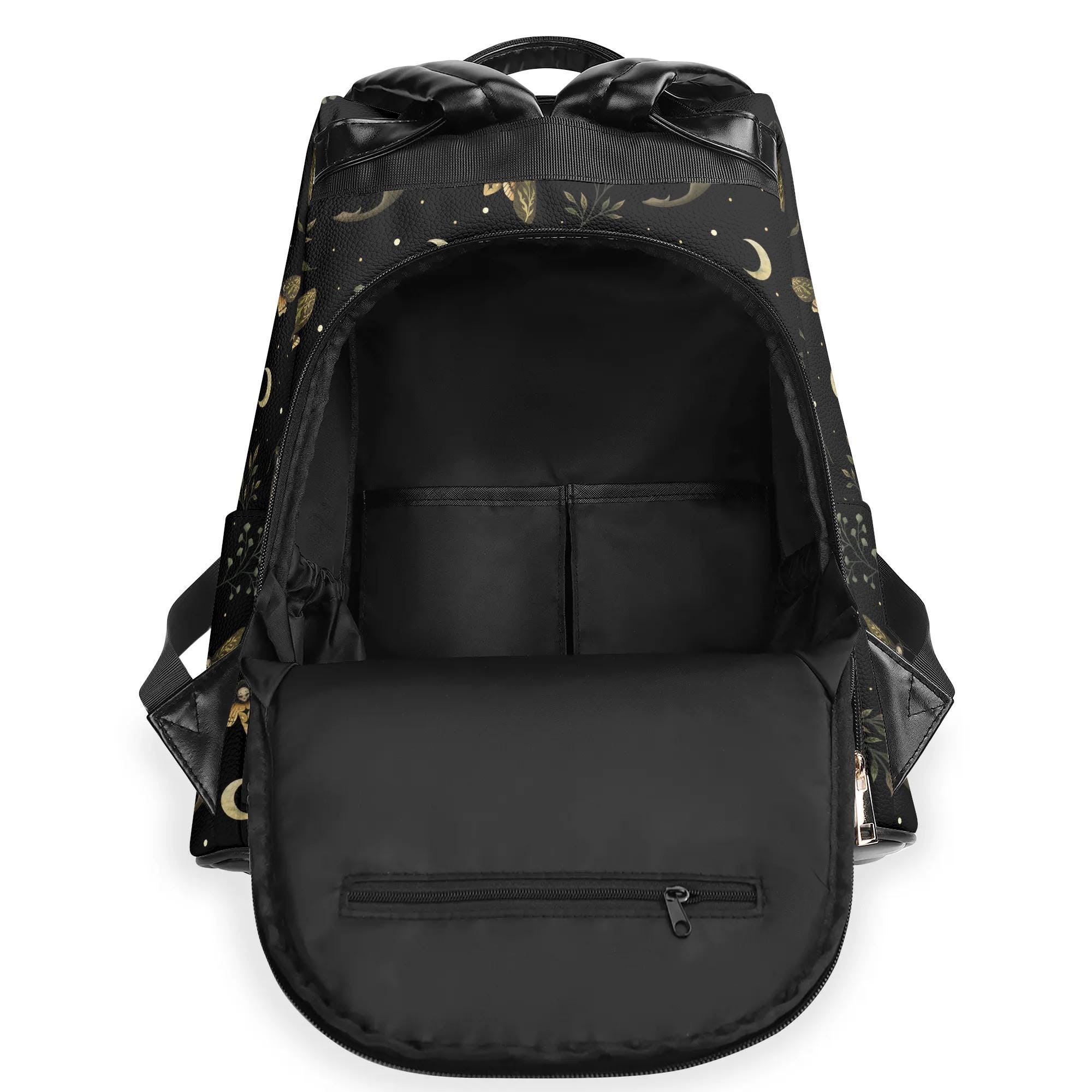 DEATH HEAD HAWKMOTH Anti-theft Daypack, Moth & Moon Witchy  display picture 2