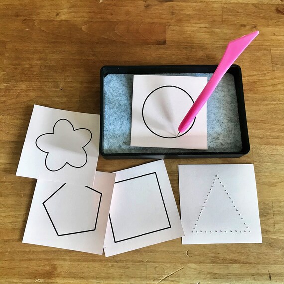 Montessori Pin Punch Set Ages 3 to 6 FREE SHIPPING Etsy
