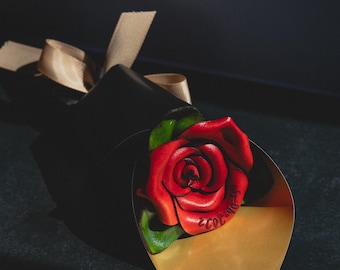 A handmade forever rose engraved with your special date. 3rd anniversary