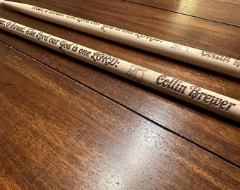 Personalized 5A Drumsticks - Custom Engraved Drum Sticks