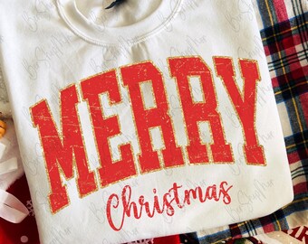 Vrolijk png, kerstmis png, Varsity Christmas png, preppy png, faux glitter png, retro kerst png, vintage png, vakantie png