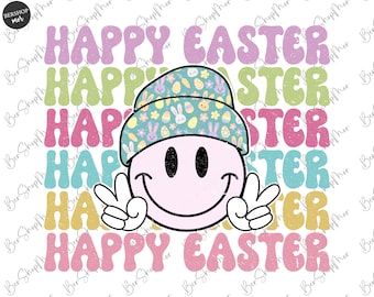Happy Easter Png, Retro Easter Png, Easter Bunny Png, Easter Shirt Design, Happy Easter Png, Easter Sublimation Design Download