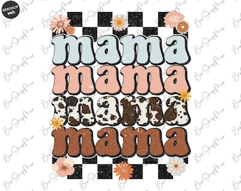 Mama PNG, Sublimation Png, Leopard Mama, Retro Mama Png, Sublimation Design, Mom Png, Mama Shirt Design, Mother's Day Png, Digital Download