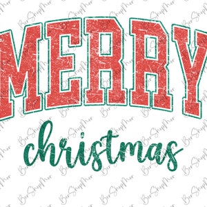 Christmas Png, Merry Varsity Sublimation Design Downloads, Christmas Shirt Design, Digital Download