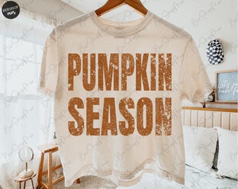 Distressed Pumpkin Season PNG, Halloween Png, Retro Fall Design, Sublimation PNG, Pumpkin Png, Retro Halloween PNG