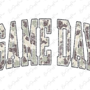 Camo Game Day PNG, Football Preppy PNG, Baseball PNG, Girly Design, Football Shirt Design, Distressed Camouflage Shirt Png