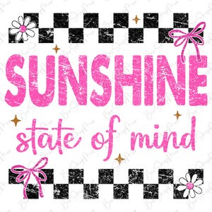 Coquette Sunshine State Of Mind Vibes Png, Beach Life PNG, Sunshine Png, Summer PNG, Retro Summer Shirt Design, Distressed Sunshine PNG