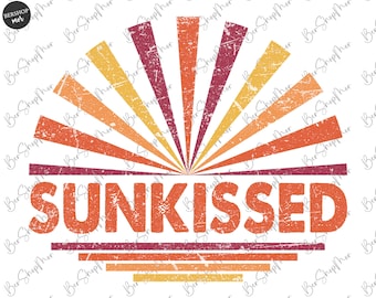 Sunkissed PNG, Summer PNG, Beach Life, Sublimation Png, Retro Design, Boho Sublimations, PNG, Clipart, Shirt Design Sublimation Png