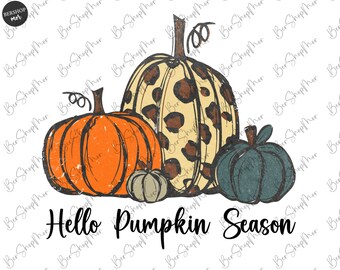 Retro Hallo Kürbis PNG, Leopard Herbst PNG, Herbst Sublimation Datei, Herbst Kürbis geschnitten Datei, digitaler Download