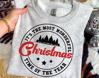 It's The Most Wonderful Time Of The Year SVG, Christmas PNG, Sublimation design, Christmas SVG Shirt, Digital Download