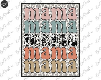 Mama Leopard PNG, Mothers Day Png, Sublimation Png, Retro Mama Png, Sublimation Design, Mom Png, Mama Shirt Design, Boy Mom Png