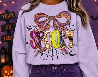 Spooky Coquette Halloween PNG, Ghost Sublimation Design, Mama Spooky PNG, Trendy Halloween Design, Brushstroke Png, Halloween Shirt PNG