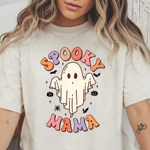 Spooky Mama Png, Cute Ghost Png, Fall Png, Autumn Png, Halloween Png, Png for shirt, Retro Halloween Png