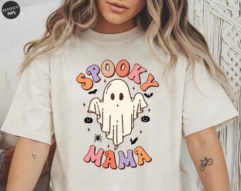Mamá espeluznante Png, Fantasma lindo Png, Otoño Png, Otoño Png, Halloween Png, Png para camisa, Halloween retro Png
