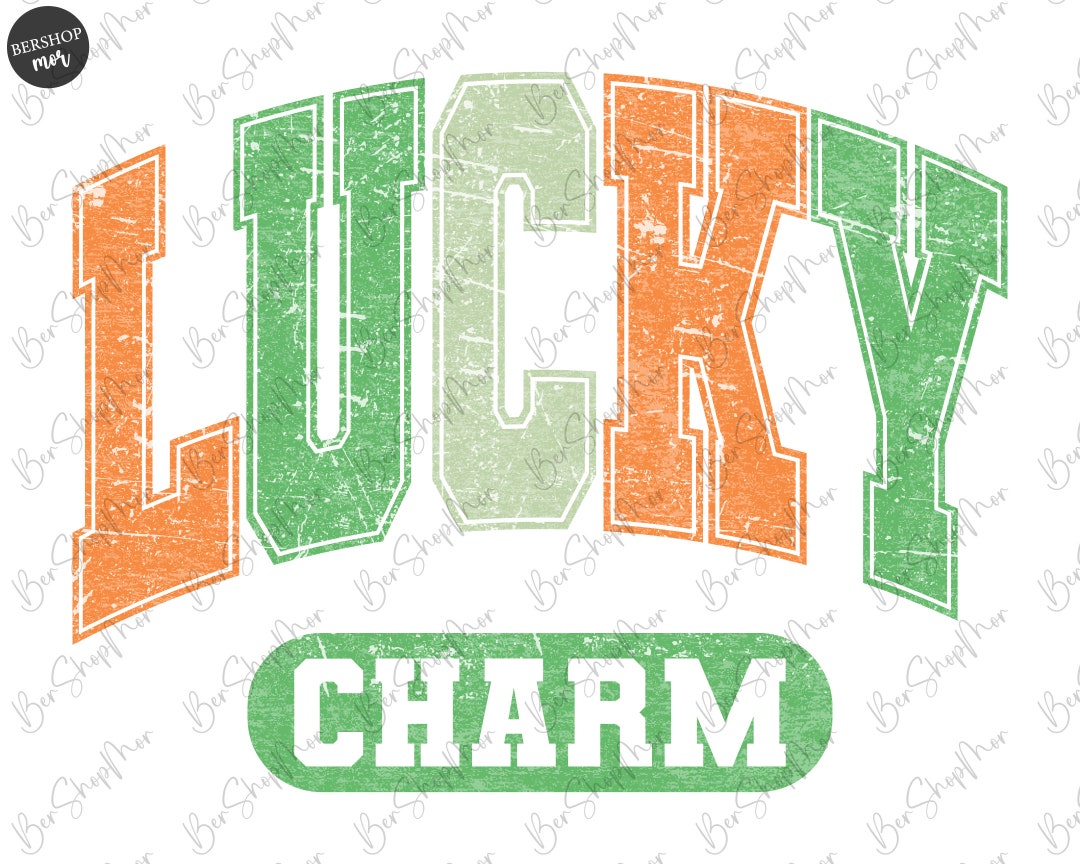 St Patrick's Day Png, Lucky Charm Svg, Retro Shamrock Png, Lucky ...