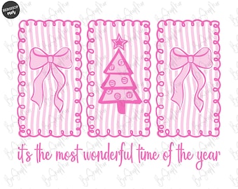 Navidad preppy PNG, La época más maravillosa del año PNG, Feliz PNG, Clipart navideño, Coqueta Png