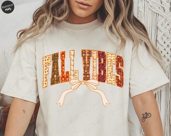 Fall Vibes Coquette PNG, Pumpkin Season Png, Sublimation Design, Fall Sublimation, Varsity Design, Pumpkin Png, Retro Fall Png, Png File