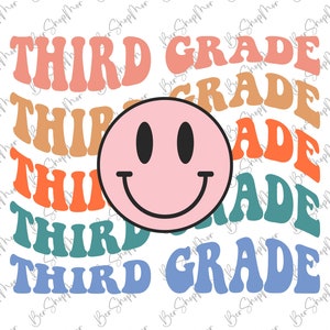 Third Grade Svg, Kids Graduation Svg, Cute School Svg, Teacher Svg, Grade 3 Png File
