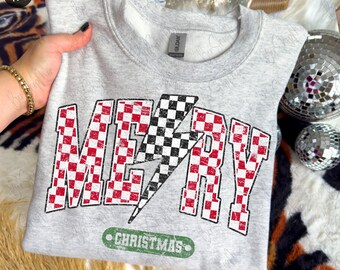 Retro vrolijk kerstfeest, png, varsity-ontwerp, kerstshirt png