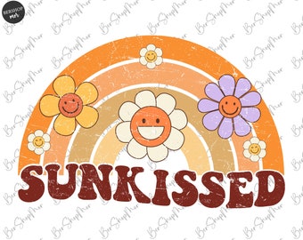 Sunkissed Flower PNG, Summer PNG, Beach Life, Sublimation Png, Designs Downloads, Boho Sublimations, PNG, Shirt Design Sublimation Design