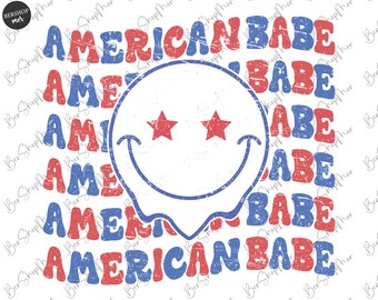American Babe Png, 4th of July Png, Retro Png, USA Png, Mama Png, Mom Png, American Png, Sublimation Design Download