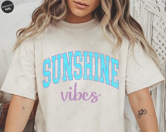 Sunshine Varsity Png, Summer Vibes Png, Retro Floral Summer Png, Summer Varsity Png, Hello Summer Png, Girly Summer design Png, Beach Png