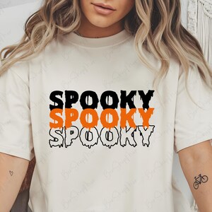 Svg di Halloween retrò spettrale, Svg di &quot;Dolcetto o scherzetto&quot;, Vibrazioni spettrali in formato PNG, Strega in formato Svg, Autunno in formato Svg, File PNG per Cricut Sublimation