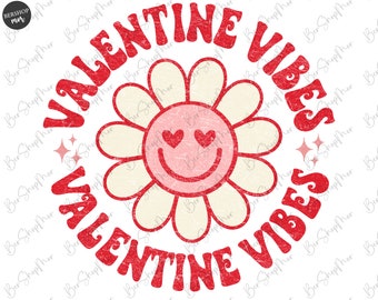 Love vibes Png, Valentines Day, Heart Love, Sublimation Design, Valentine Shirt PNG, Groovy Valentine Png