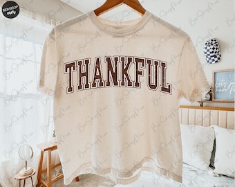 Thankful PNG, Thanksgiving Sublimation, Varsity Design, Fall Sublimation, Autumn Png, Thanksgiving Png, Fall PNG