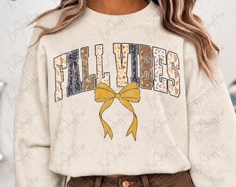 Fall Vibes Coquette PNG, Pumpkin Season Png, Varsity Design, Sublimation Design, Fall Sublimation, Pumpkin Png, Retro Fall Png, PNG File