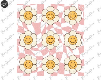 Retro Blumen PNG, Blumen Sublimation Design, Designs Downloads, Trendy Design, Shirt Design Sublimation, Daisy Flower Png Datei