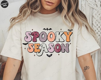 Temporada espeluznante Png, Halloween Png, Fantasma Png, Otoño Png, Png para camiseta, Halloween retro Png Diseño de sublimación de Halloween Descarga digital