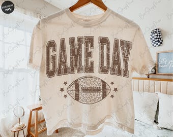 Leopard Game Day Football PNG, Leopard Football PNG Sublimation Download, Football Clipart, Football Mom digital design