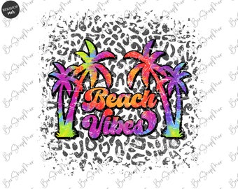 Summer Vibes Leopard Png, Hello Summer Sublimation Design, Beach Png, Summer Png Shirt, Digital File