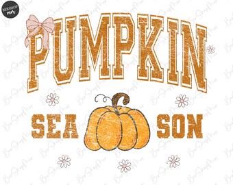 Fall Vibes Coquette PNG, Pumpkin Season Png, Varsity Design, Sublimation Design, Fall Sublimation, Pumpkin Png, Retro Fall Png, Digital PNG